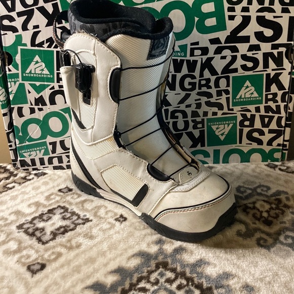 K2 Haymaker Conda white snowboard boots size 7 - Picture 1 of 7